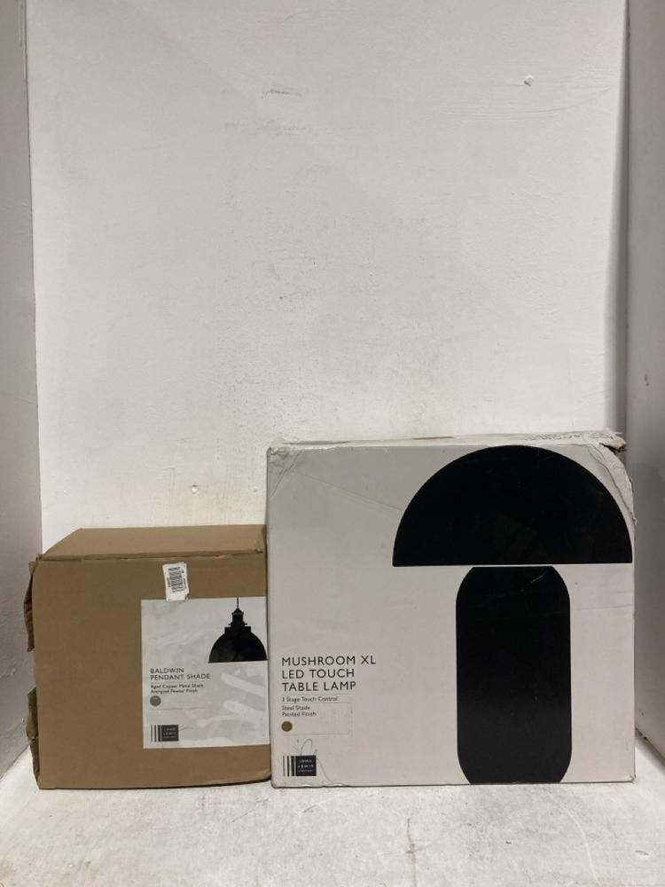 Lot 155  
            Birmingham SR107 - Parcel Delivery Only 

                
JOHN LEWIS & PARTNERS LIGHTING TO INCLUDE MUSHROOM XL LED TOUCH TABLE LAMP