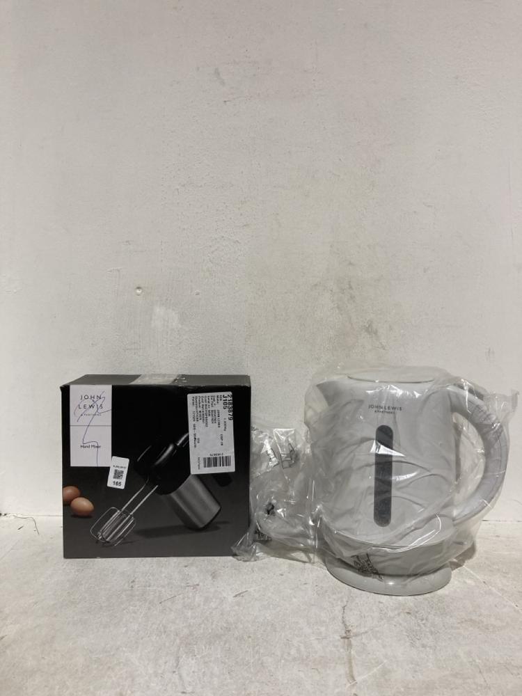Lot 165  
            Birmingham SR107 - Parcel Delivery Only 

                
JOHN LEWIS & PARTNERS KITCHENWARE TO INCLUDE HAND MIXER 400W