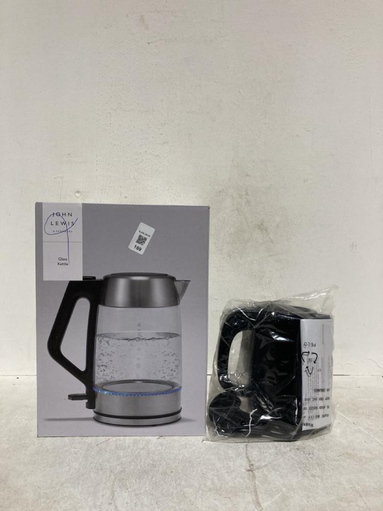Lot 169  
            Birmingham SR107 - Parcel Delivery Only 

                
JOHN LEWIS & PARTNERS KITCHENWARE TO INCLUDE GLASS KETTLE 1.7L