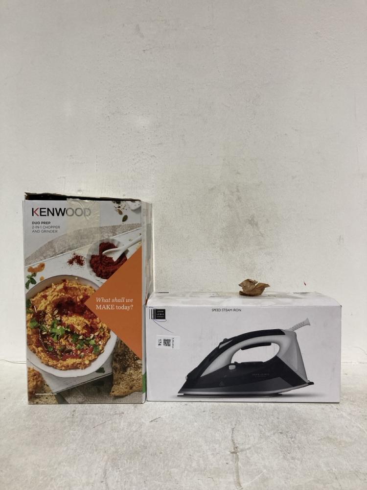 Lot 174  
            Birmingham SR107 - Parcel Delivery Only 

                
2 X ITEMS TO INCLUDE SPEED STEAM IRON