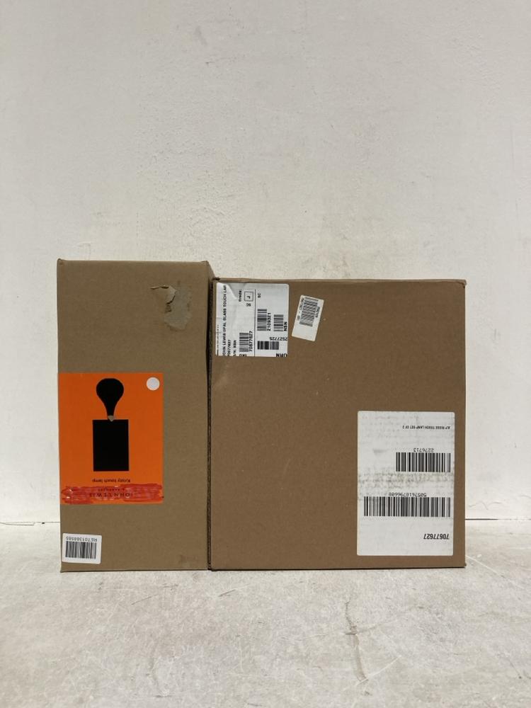Lot 177  
            Birmingham SR107 - Parcel Delivery Only 

                
JOHN LEWIS & PARTNERS LIGHTING TO INCLUDE RIGID TOUCH LAMP SET OF 2