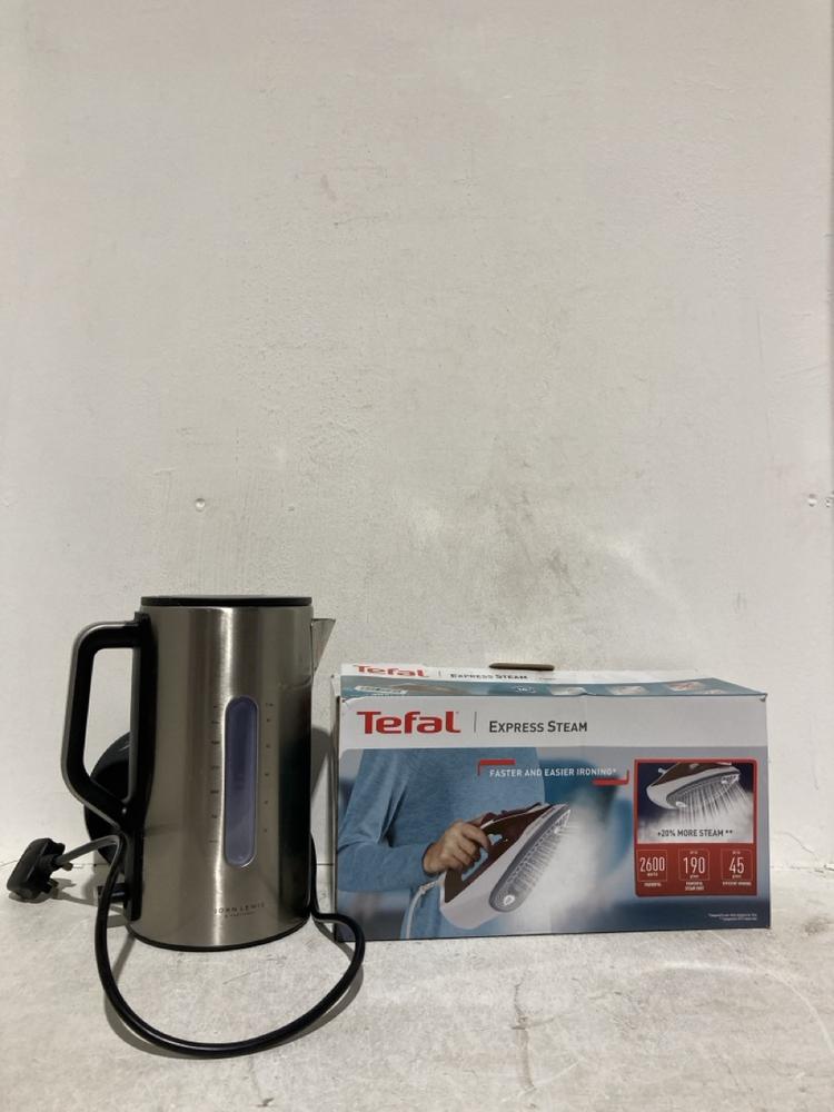 Lot 181  
            Birmingham SR107 - Parcel Delivery Only 

                
2 X ITEMS TO INCLUDE ELECTRICALS TO INCLUDE EXPRESS STEAM IRON MAROON