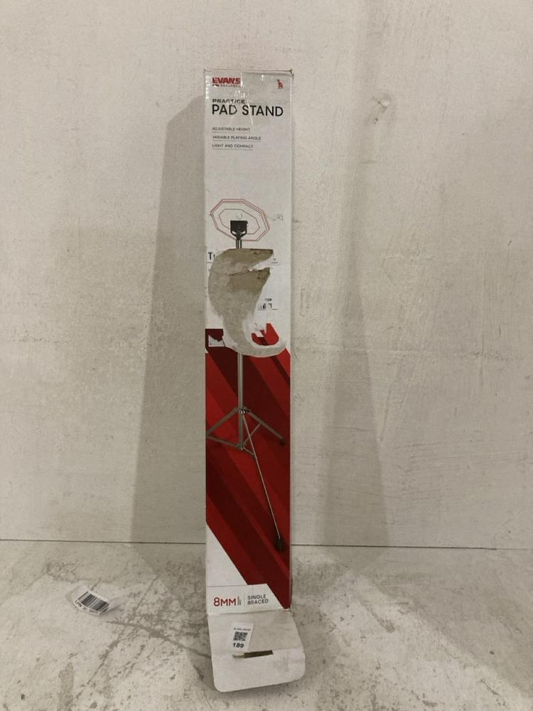 Lot 189  
            Birmingham SR107 - Parcel Delivery Only 

                
EVANS PRACTICE PAD STAND 8MM THREADED INSERT