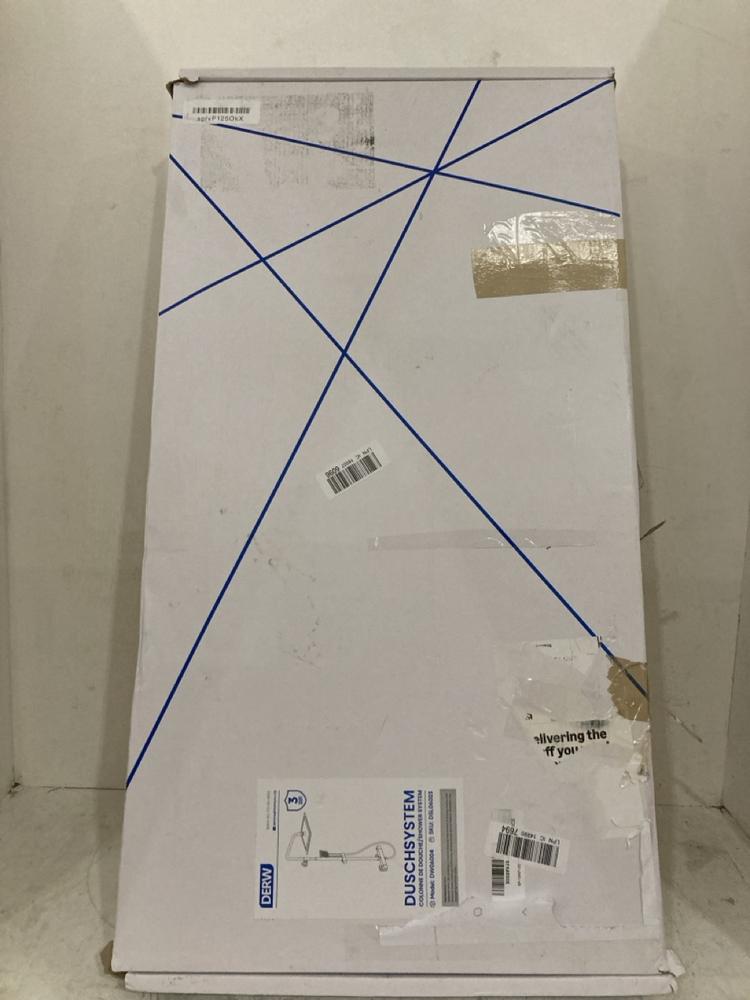 Lot 218  
            Birmingham SR107 - Parcel Delivery Only 

                
DERW SHOWER SYSTEM DUSCHSYSTEM MODEL : DW06004