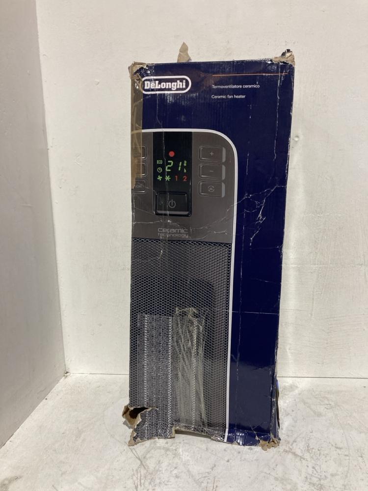 Lot 235  
            Birmingham SR107 - Parcel Delivery Only 

                
DELONGHI CERAMIC FAN HEATER WITH TIMER