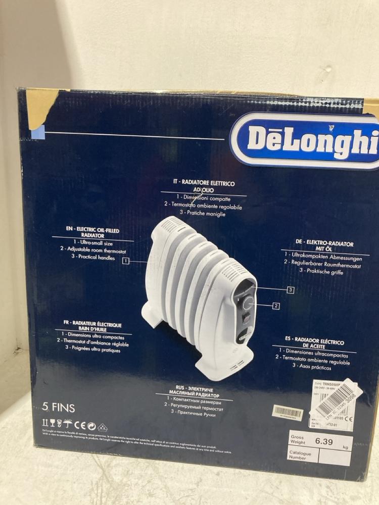 Lot 239  
            Birmingham SR107 - Parcel Delivery Only 

                
DELONGHI ELECTRIC OIL FILLED RADIATOR