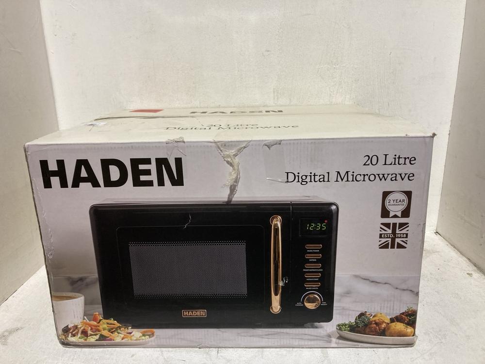 Lot 241  
            Birmingham SR107 - Parcel Delivery Only 

                
HADEN 20L MICROWAVE OVEN 800W