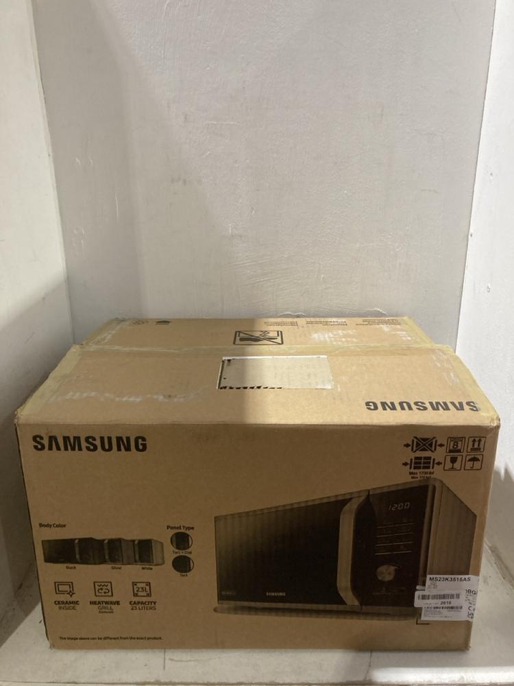 Lot 244  
            Birmingham SR107 - Parcel Delivery Only 

                
SAMSUNG MICROWAVE OVEN WITH HEALTHY STEAM OPTION 23L 800W