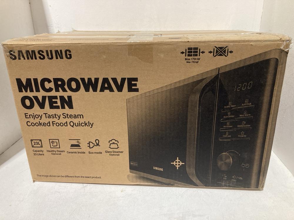Lot 248  
            Birmingham SR107 - Parcel Delivery Only 

                
SAMSUNG MICROWAVE OVEN 23L