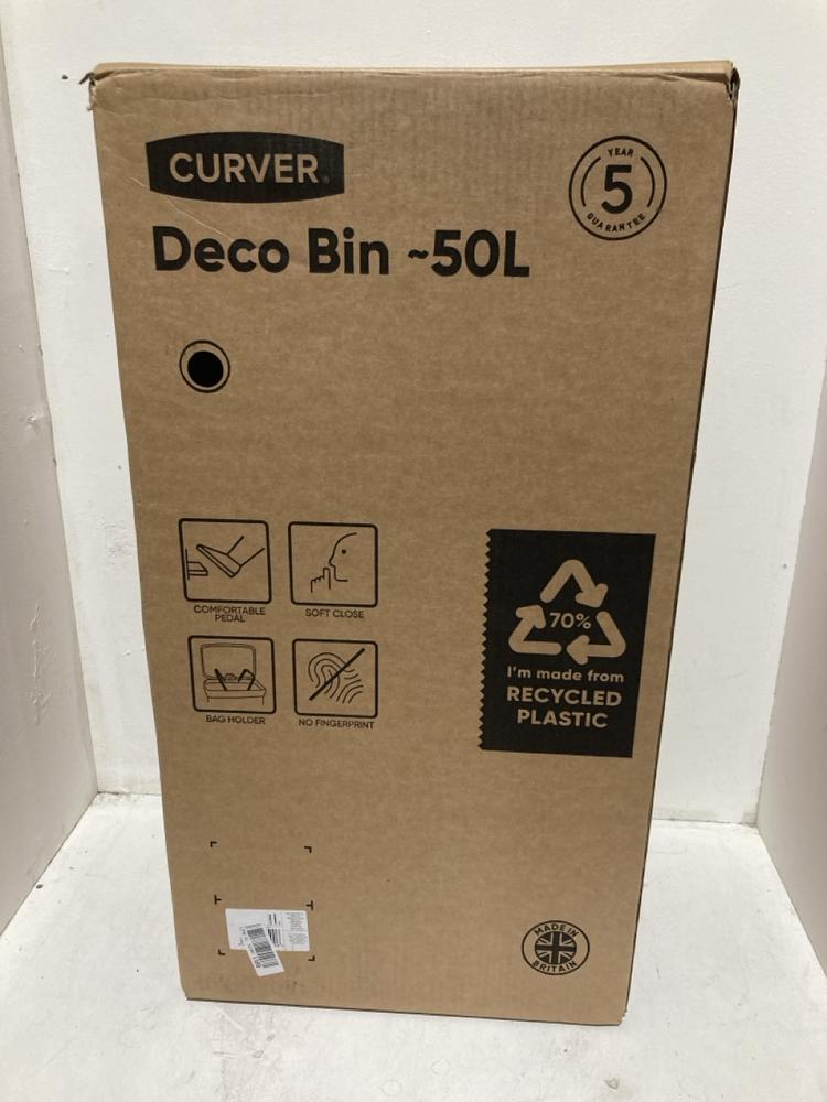 Lot 258  
            Birmingham SR107 - Parcel Delivery Only 

                
CURVER DECO BIN 50L