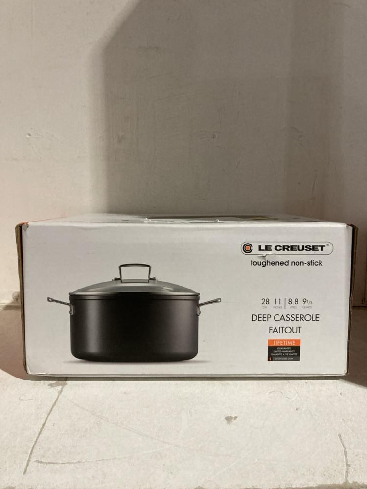 Lot 25  
            Birmingham SR107 - Parcel Delivery Only 

                
LE CREUSET TOUGHENED NON-STICK 28CM SAUTEUSE ORIGINAL RRP £215