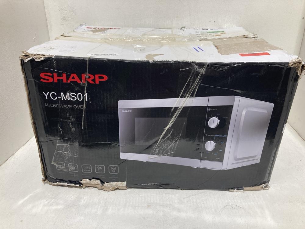 Lot 270  
            Birmingham SR107 - Parcel Delivery Only 

                
SHARP MICROWAVE OVEN - MODEL YC-MS01