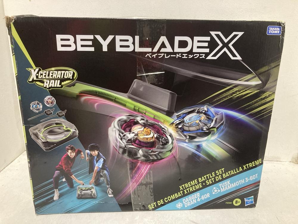 Lot 281  
            Birmingham SR107 - Parcel Delivery Only 

                
BEYBLADE X XTREME BATTLE SET