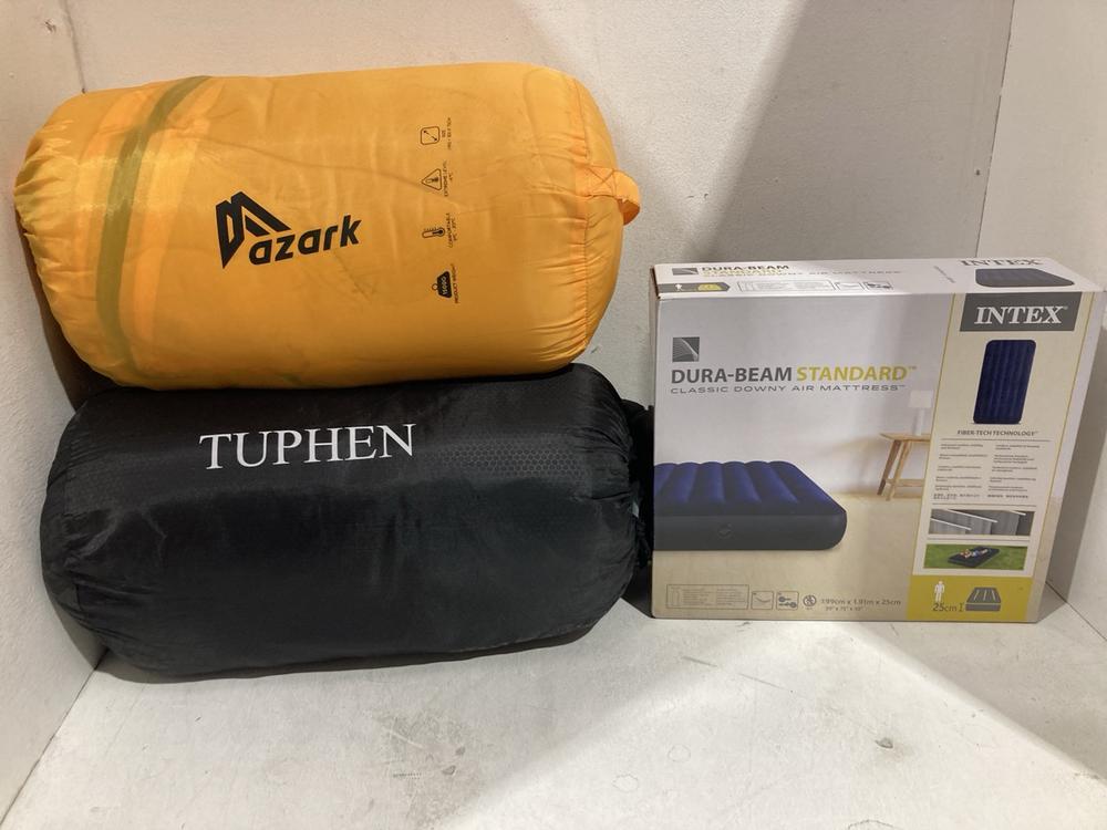 Lot 286  
            Birmingham SR107 - Parcel Delivery Only 

                
3 X ITEMS TO INCLUDE INTEX DURA-BEAM STANDARD CLASSIC DOWNY AIR MATTRESS