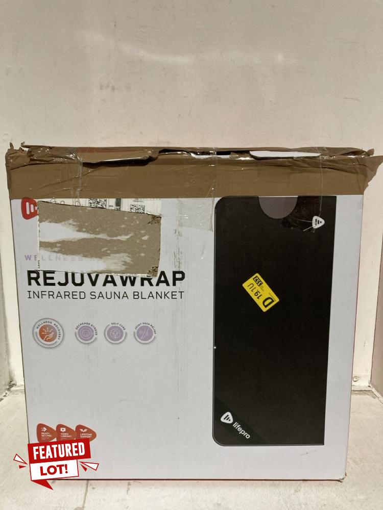 Lot 28  
            Birmingham SR107 - Parcel Delivery Only 

                
LIFEPRO REJUVAWRAP INFRARED SAUNA BLANKET ORIGINAL RRP £359