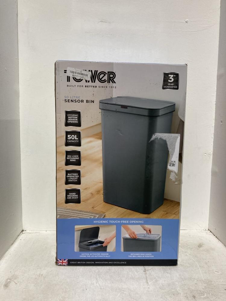 Lot 317  
            Birmingham SR107 - Parcel Delivery Only 

                
TOWER 50 LITRE SENSOR BIN
