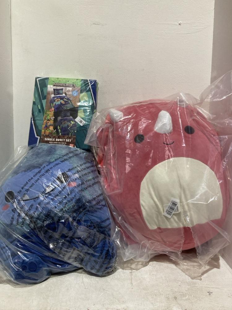 Lot 332  
            Birmingham SR107 - Parcel Delivery Only 

                
3X KIDS ITEMS TO INCLUDE MINECRAFT SINGLE DUVET SET (135X200 CM)