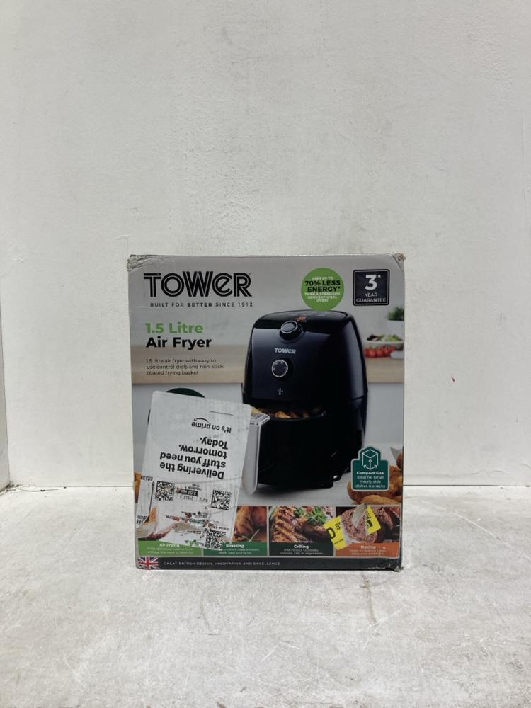 Lot 345  
            Birmingham SR107 - Parcel Delivery Only 

                
TOWER 1.5 LITRE AIR FRYER BLACK