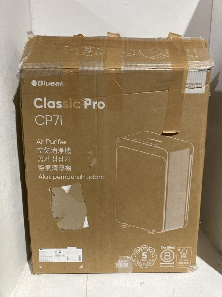 Lot 36  
            Birmingham SR107 - Parcel Delivery Only 

                
BLUEAIR CLASSIC PRO CP7I AIR PURIFIER ORIGINAL RRP £569