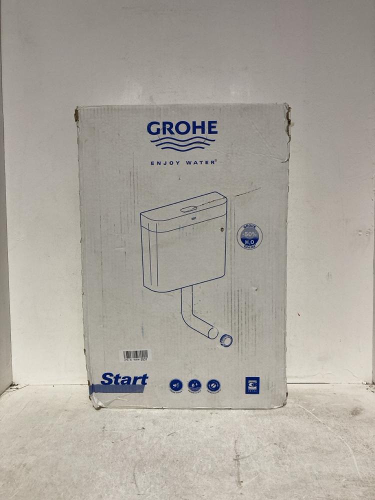 Lot 376  
            Birmingham SR107 - Parcel Delivery Only 

                
GROHE START FLUSHING CISTERN WC ALPINE WHITE