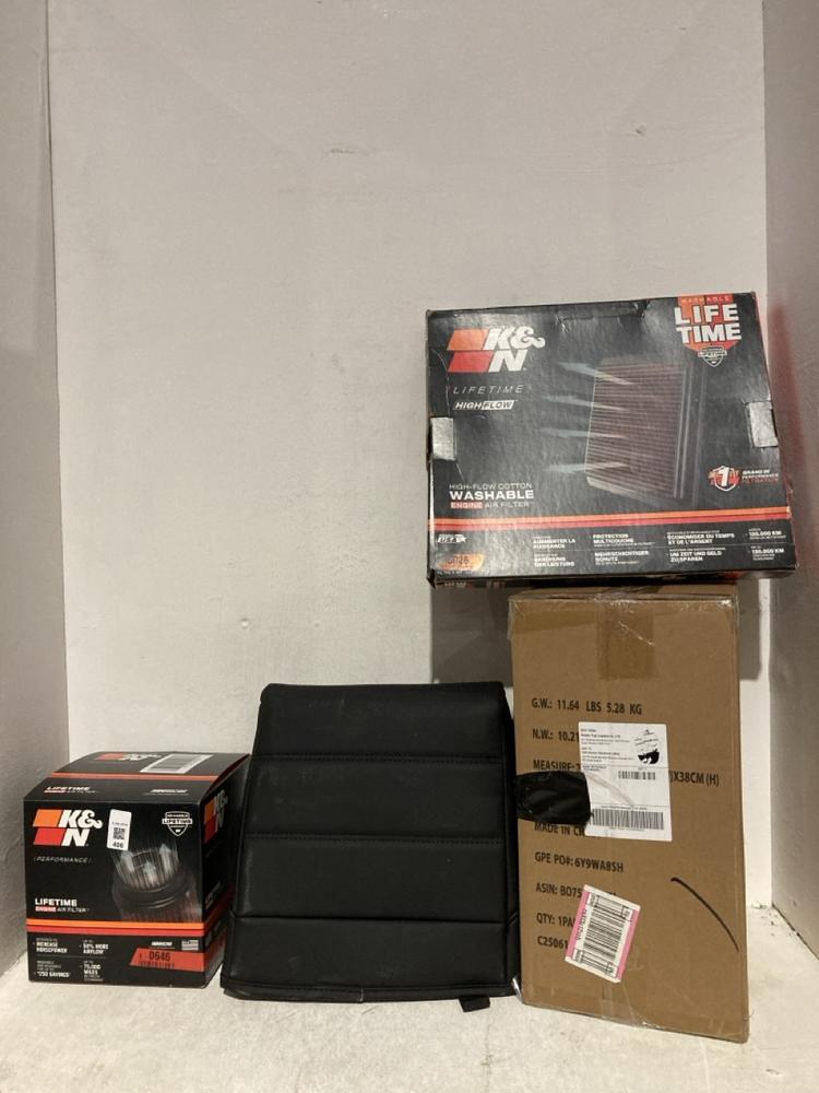 Lot 406  
            Birmingham SR107 - Parcel Delivery Only 

                
CAR ITEMS TO INCLUDE K & N LIFETIME ENGINE AIR FILTER