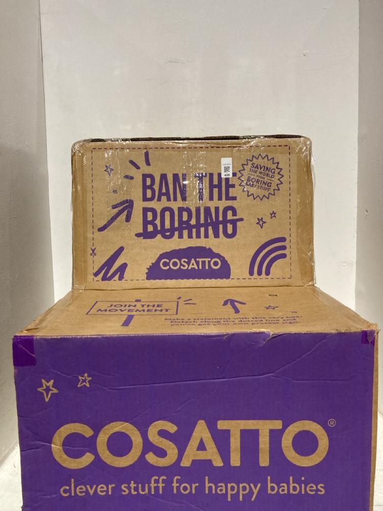 Lot 409  
            Birmingham SR107 - Parcel Delivery Only 

                
COSATTO 360-DEGREE ROTATION CAR SEAT