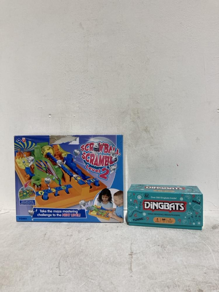 Lot 416  
            Birmingham SR107 - Parcel Delivery Only 

                
SCREWBALL SCRAMBLE UNIT AND DINGBATS MIND-BENDING BRAIN TEASERS