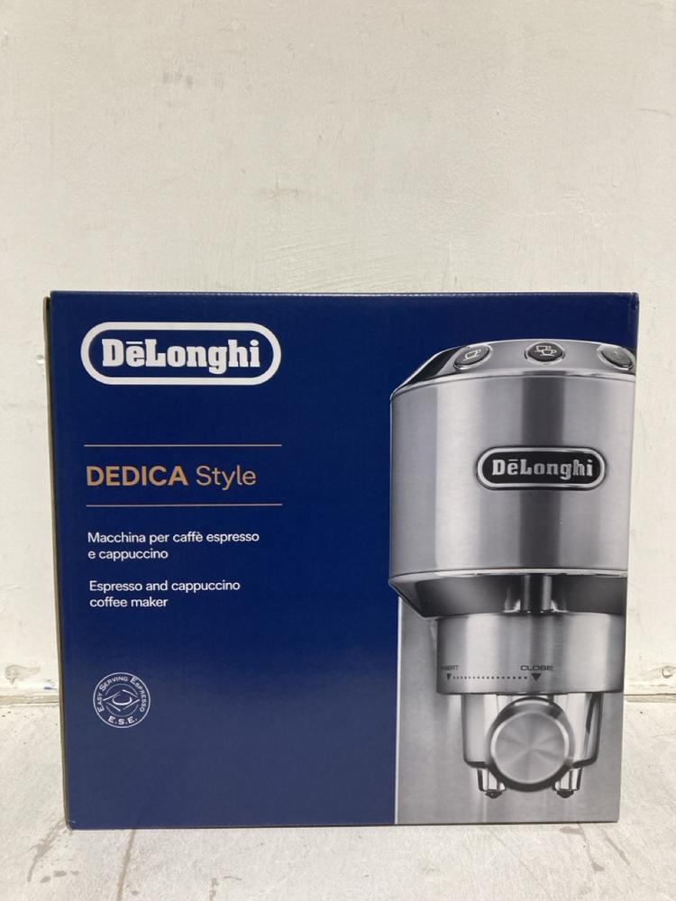 Lot 42  
            Birmingham SR107 - Parcel Delivery Only 

                
DE'LONGHI DEDICA STYLE ESPRESSO MACHINE ORIGINAL RRP £229