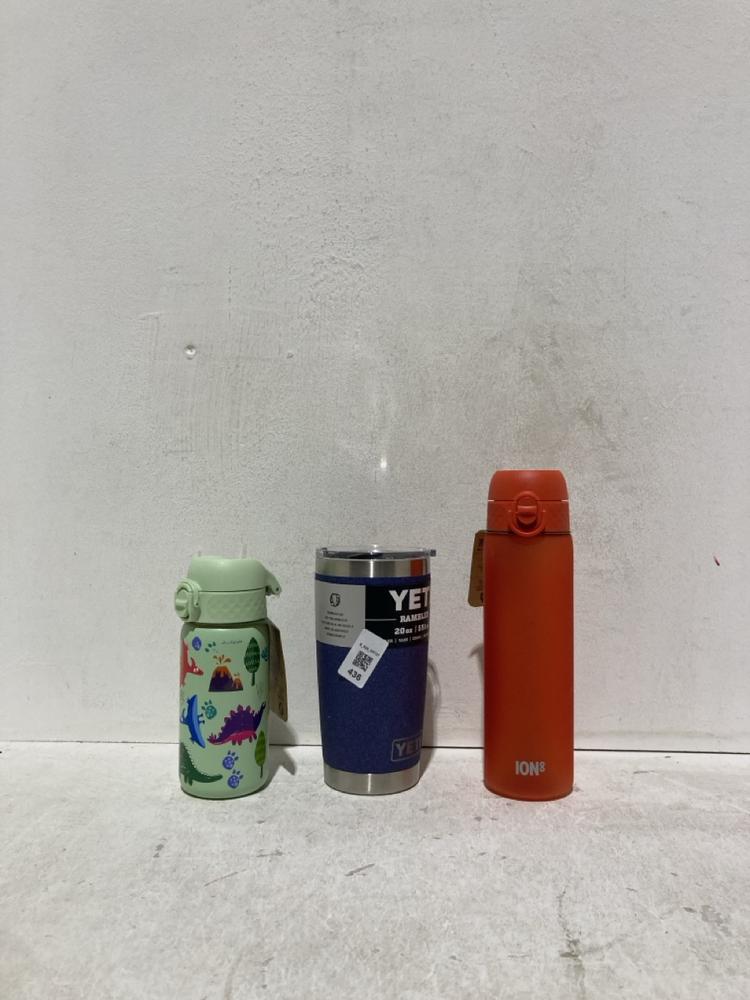 Lot 436  
            Birmingham SR107 - Parcel Delivery Only 

                
3X BOTTLES TO INCLUDE YETI RAMBLER 591ML