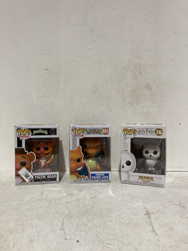 Lot 466  
            Birmingham SR107 - Parcel Delivery Only 

                
3 X ITEMS TO INCLUDE FUNKO POP FOZZIE BEAR