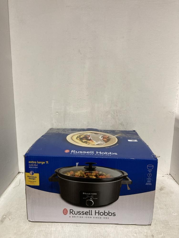 Lot 470  
            Birmingham SR107 - Parcel Delivery Only 

                
RUSSELL HOBBS 7L SLOW COOKER