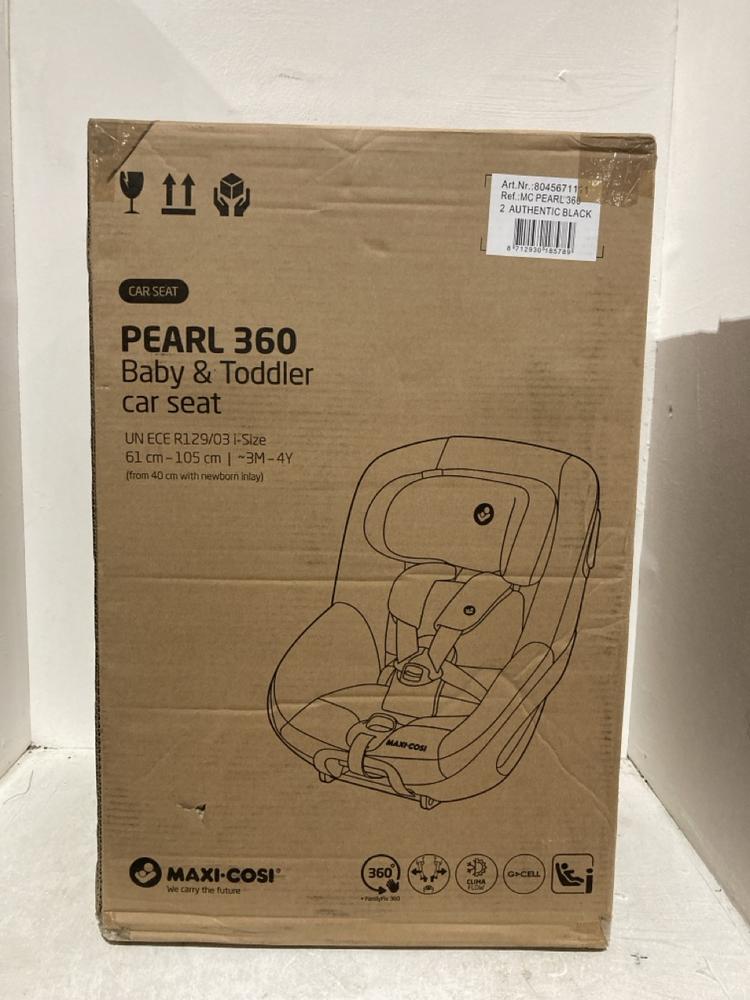 Lot 473  
            Birmingham SR107 - Parcel Delivery Only 

                
MAXI-COSI PEARL 360 BABY & TODDLER CAR SEAT