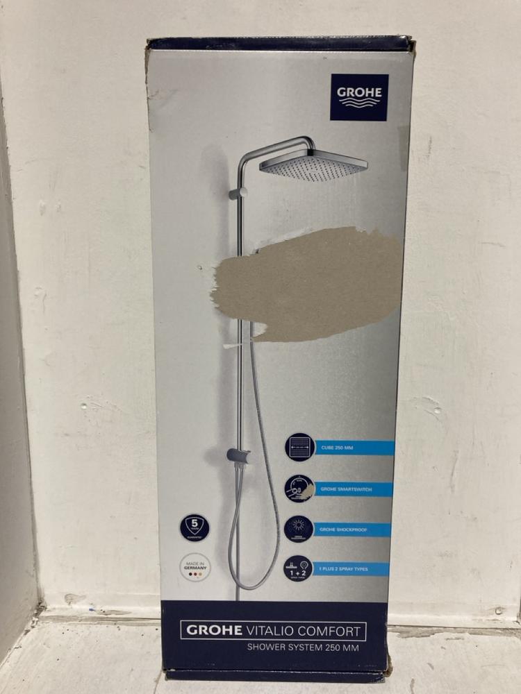 Lot 48  
            Birmingham SR107 - Parcel Delivery Only 

                
GROHE VITALIO COMFORT 250 FLEX SHOWER SYSTEM ORIGINAL RRP £189