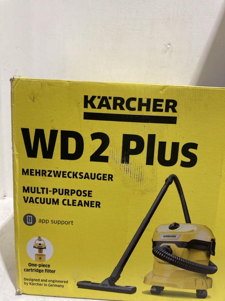 Lot 492  
            Birmingham SR107 - Parcel Delivery Only 

                
KARCHER WD 2 PLUS MULTI PURPOSE VACUUM CLEANER