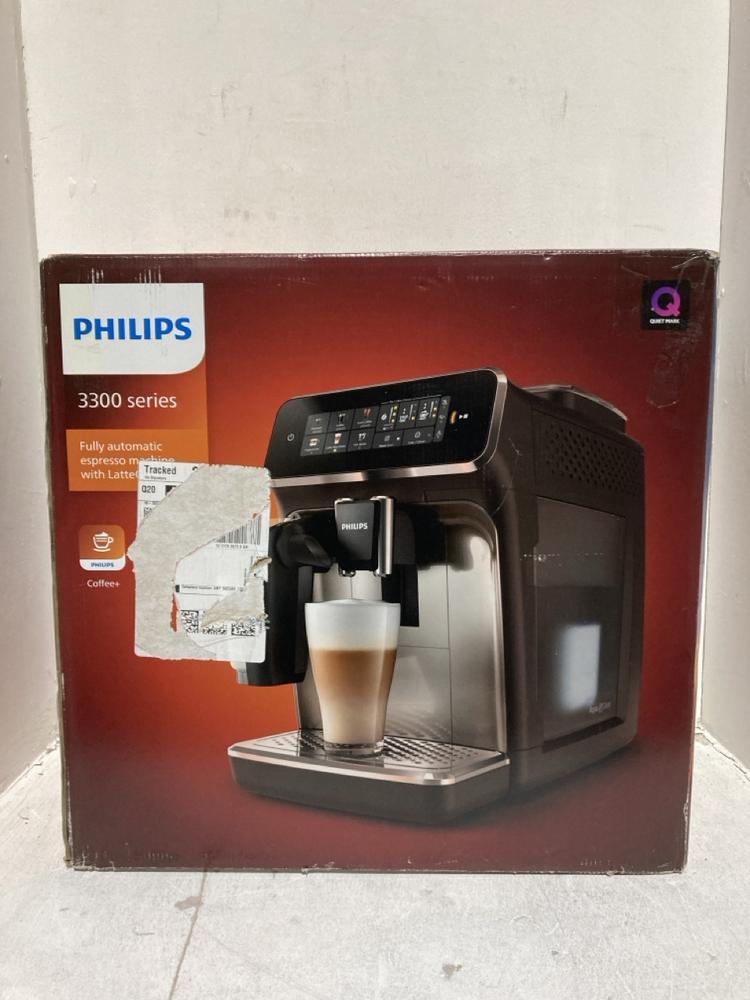 Lot 49  
            Birmingham SR107 - Parcel Delivery Only 

                
PHILIPS 3300 SERIES COFFEE MACHINE ORIGINAL RRP £549