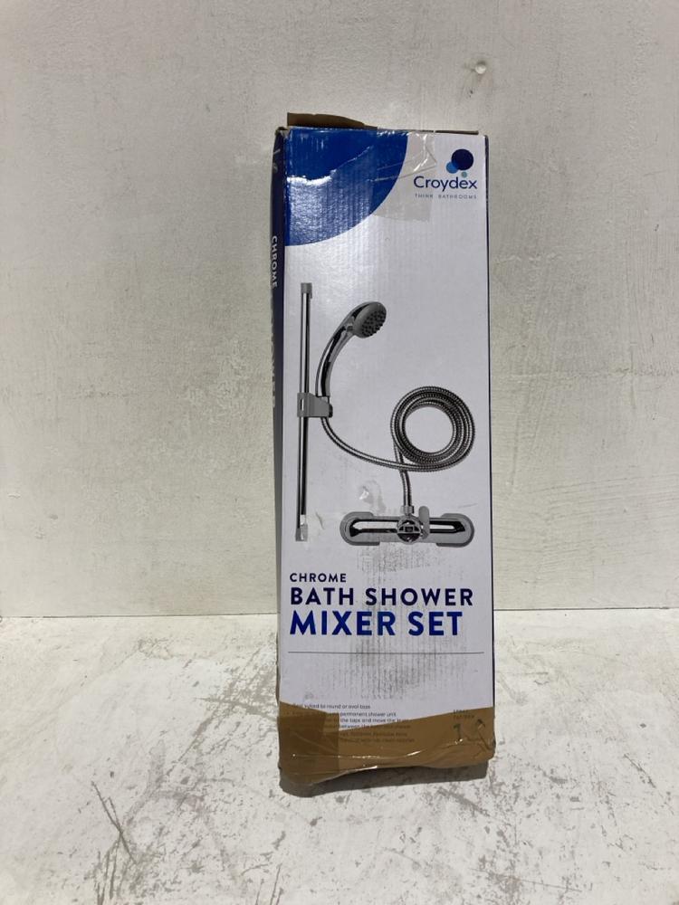 Lot 528  
            Birmingham SR107 - Parcel Delivery Only 

                
CROYDEX CHROME BATH SHOWER MIXER SET