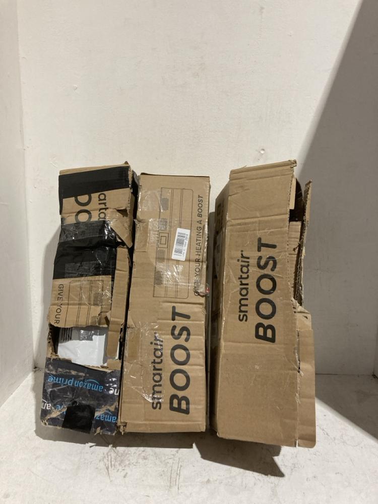 Lot 544  
            Birmingham SR107 - Parcel Delivery Only 

                
3 X SMARTAIR BOOST PORTABLE FANS