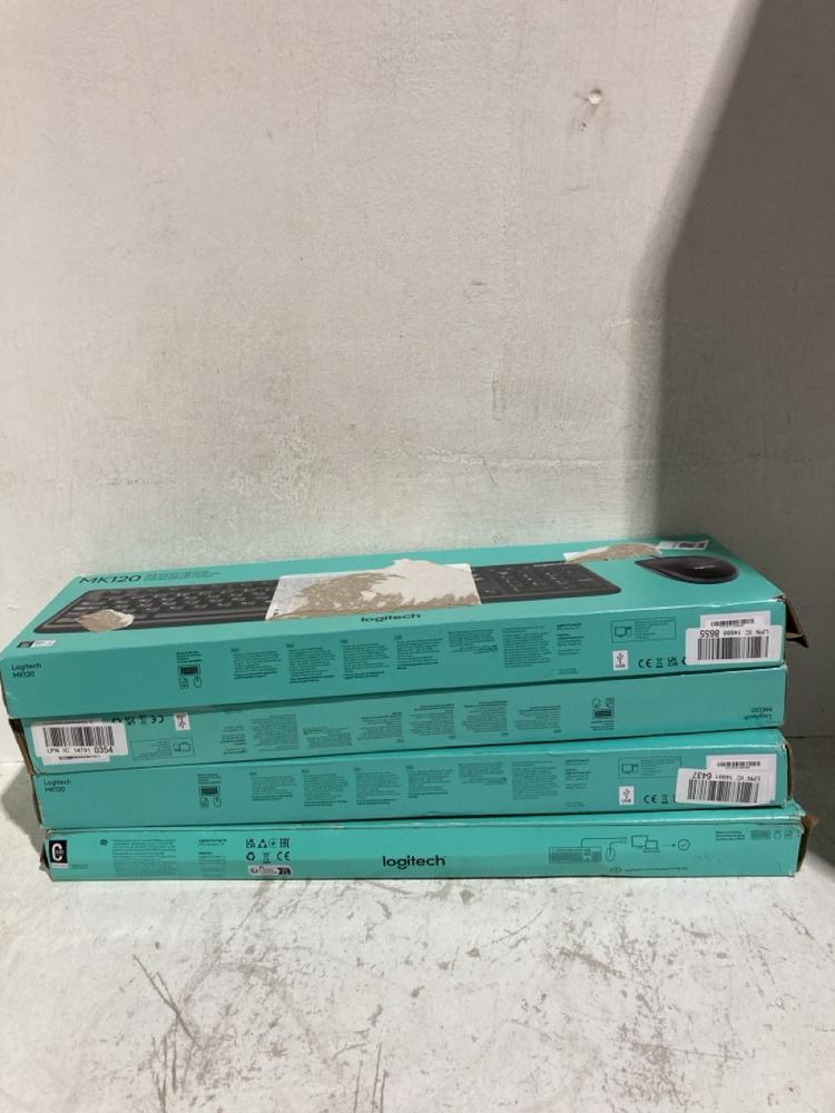 Lot 549  
            Birmingham SR107 - Parcel Delivery Only 

                
4 X LOGITECH KEYBOARDS TO INCLUDE MK120