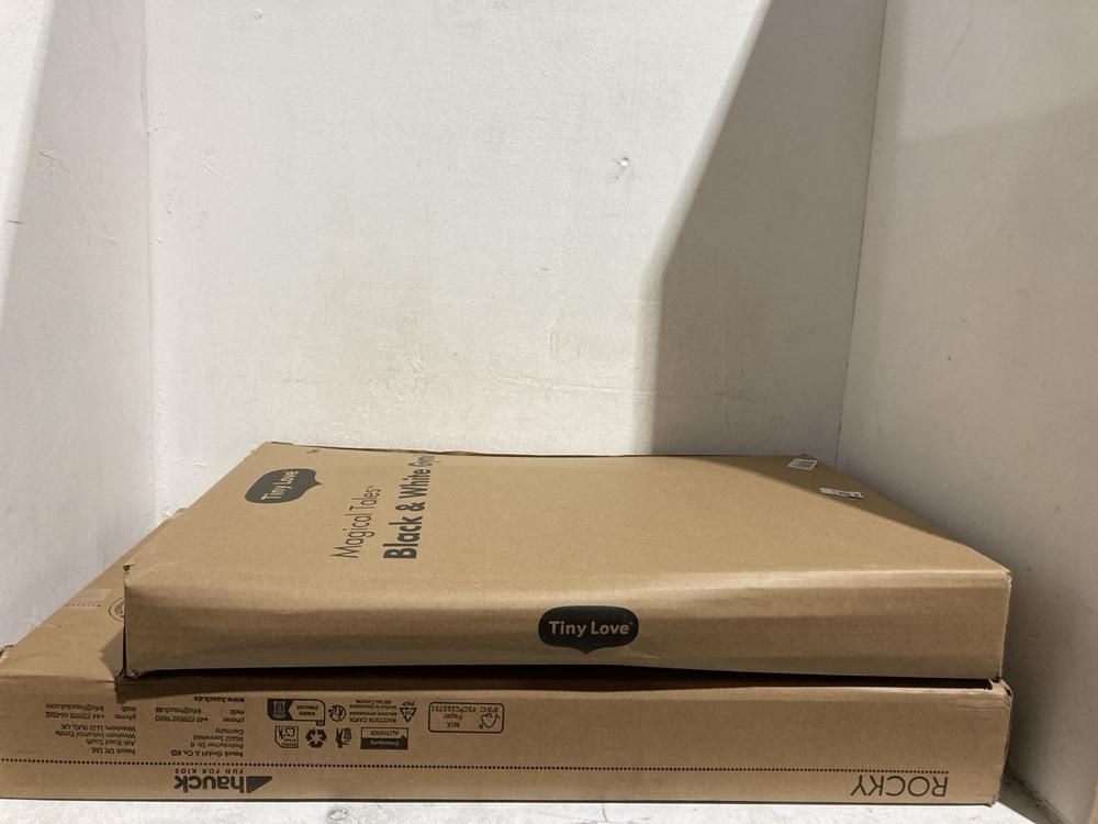 Lot 554  
            Birmingham SR107 - Parcel Delivery Only 

                
2 X ASSORTED ITEMS TO INCLUDE TINY LOVE MAGICAL TALES BLACK & WHITE GYMIN