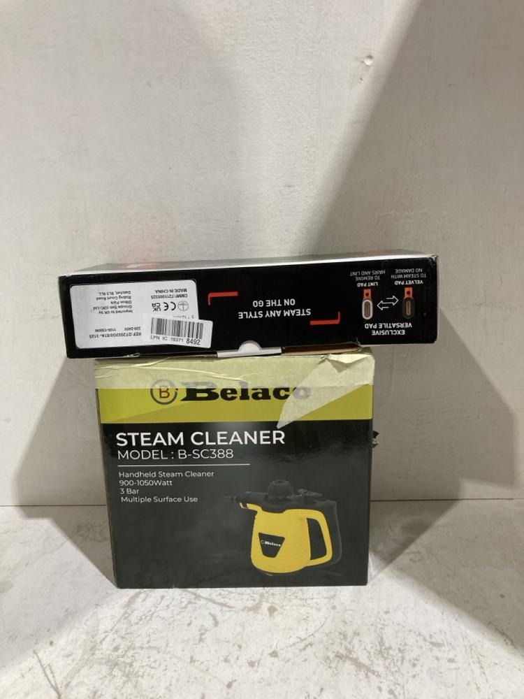Lot 559  
            Birmingham SR107 - Parcel Delivery Only 

                
2 X ITEMS TO INCLUDE BELACO STEAM CLEANER - MODEL B-SC388