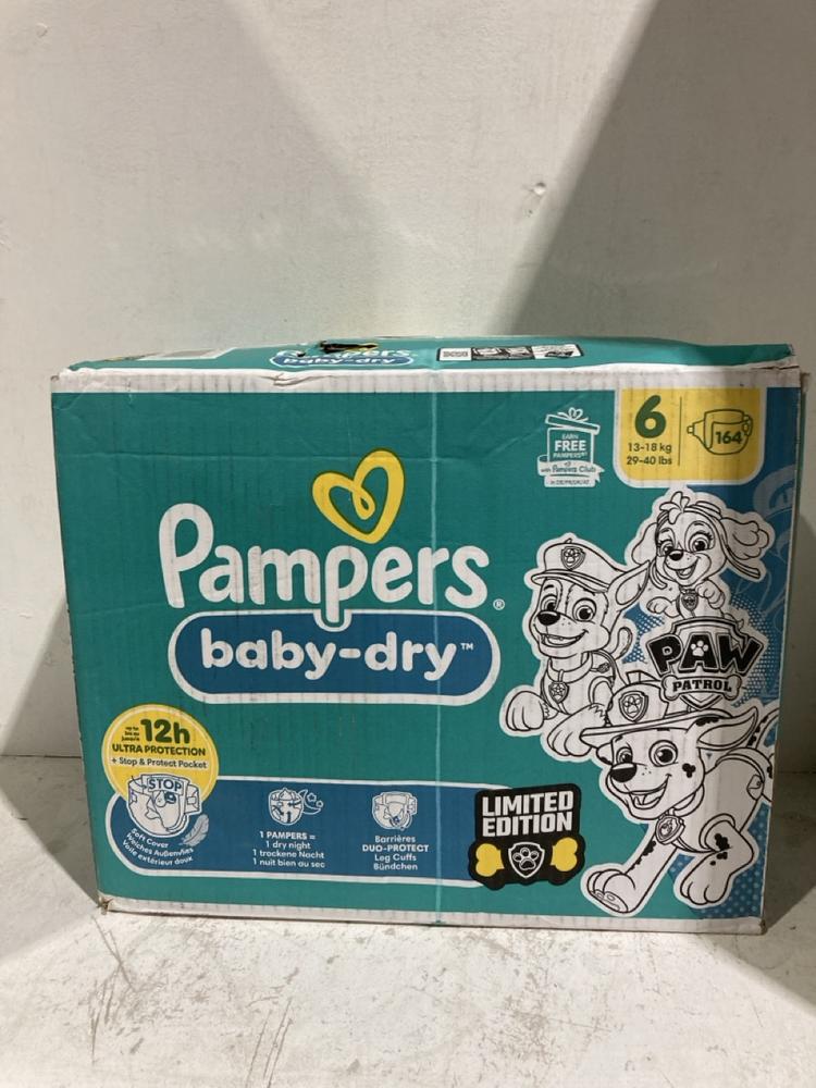 Lot 563  
            Birmingham SR107 - Parcel Delivery Only 

                
BOX OF PAMPERS BABY-DRY NAPPIES - APPROX 164