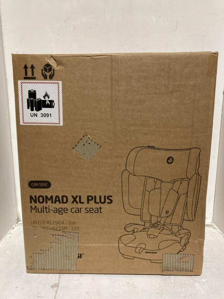 Lot 56  
            Birmingham SR107 - Parcel Delivery Only 

                
MAXI-COSI NOMAD XL PLUS 15M-12Y CAR SEAT ORIGINAL RRP £169