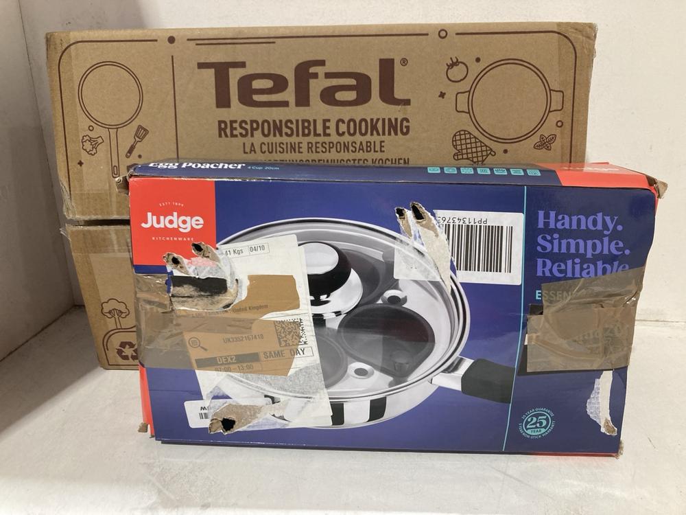 Lot 580  
            Birmingham SR107 - Parcel Delivery Only 

                
2 X ITEMS TO INCLUDE JUDGE KITCHENWARE ESSENTIALS EGG POACHER