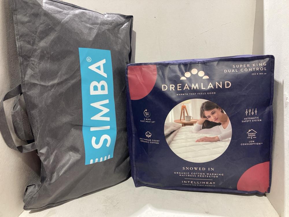 Lot 585  
            Birmingham SR107 - Parcel Delivery Only 

                
2 X ITEMS TO INCLUDE DREAMLAND SUPER KING DUAL CONTROL MATTRESS PROTECTOR