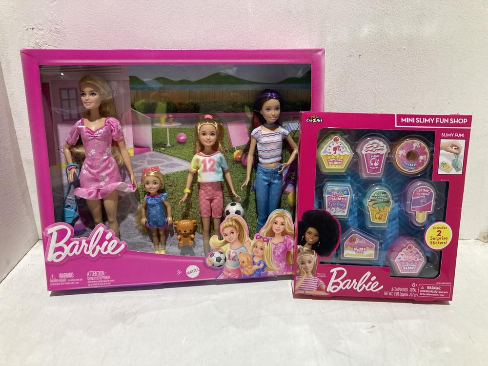 Lot 600  
            Birmingham SR107 - Parcel Delivery Only 

                
2 X ITEMS TO INCLUDE BARBIE SISTERS DOLL 4 PACK