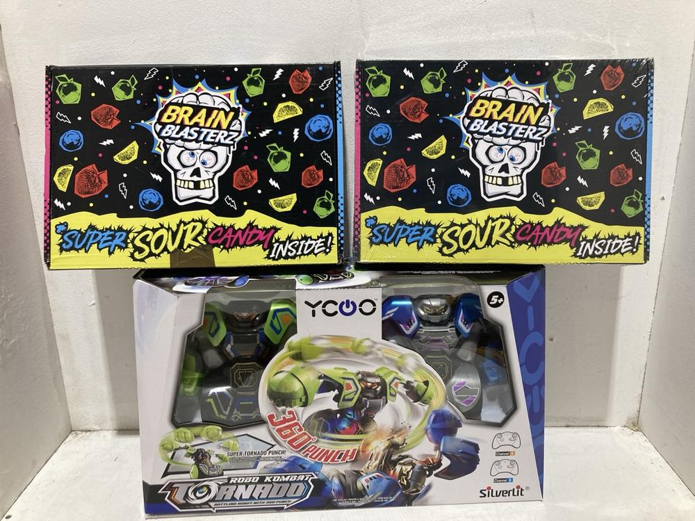 Lot 604  
            Birmingham SR107 - Parcel Delivery Only 

                
3 X ITEMS TO INCLUDE ROBO KOMBAT TORNADO RC TOY