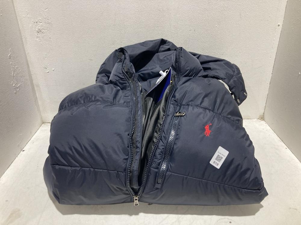 Lot 619  
            Birmingham SR107 - Parcel Delivery Only 

                
POLO RALPH LAUREN JACKET NAVY BLUE SIZE L