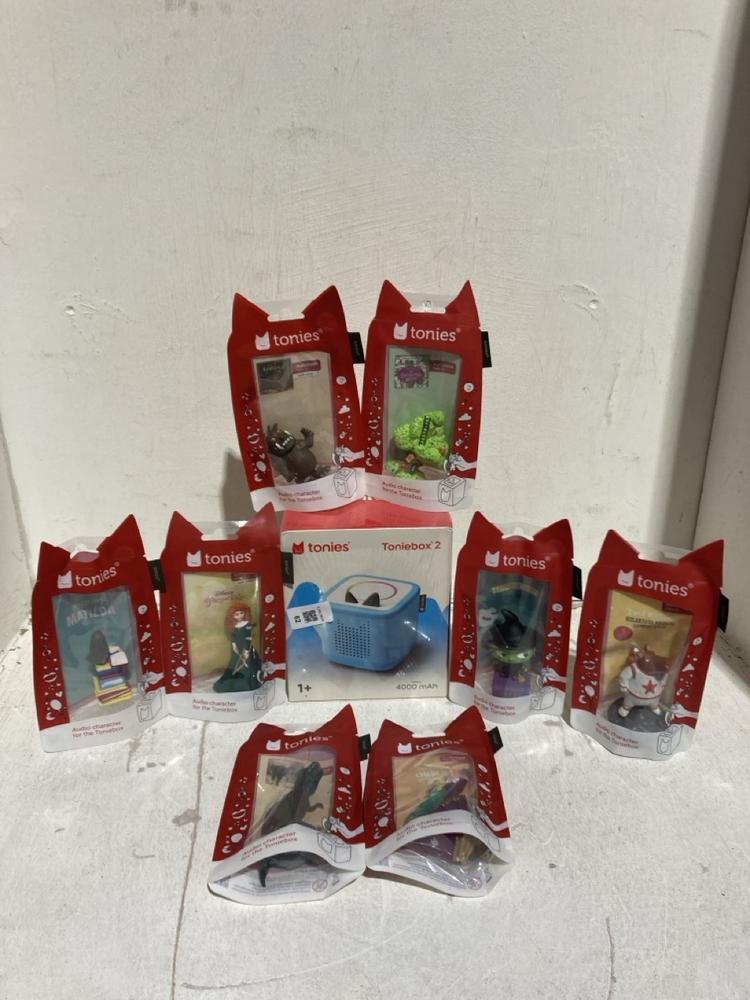 Lot 62  
            Birmingham SR107 - Parcel Delivery Only 

                
TOONIE BOX 2 INCLUDE 8- AUDIOBOOK FIGURES ORIGINAL APPROX ORIGINAL RRP £249
