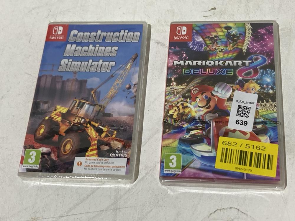 Lot 639  
            Birmingham SR107 - Parcel Delivery Only 

                
2 X ITEMS TO INCLUDE NINTENDO SWITCH GAME MARIO KART 8 DELUXE