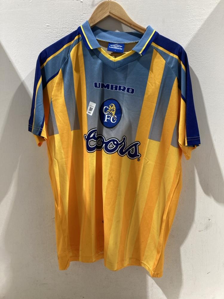 Lot 681  
            Birmingham SR107 - Parcel Delivery Only 

                
CHELSEA FC 1996/97 UMBRO AWAY FOOTBALL SHIRT